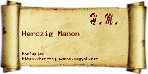 Herczig Manon névjegykártya
